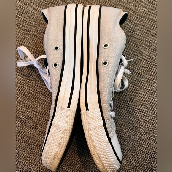 GRAY&WHITE Converse all star Chuck Taylor shoes size 8 double tongue EUC - Picture 8 of 16